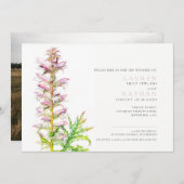 Invitation Sangsues d'ours Acanthus mollis mariage d'aquarell (Devant / Derrière)