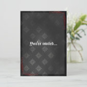 Invitation Sanguinaire Vampire Goth Mariage (Debout devant)