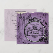 Invitation sans conditions pourpre vintage de (Devant / Derrière)