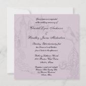 Invitation sans conditions pourpre vintage de (Dos)