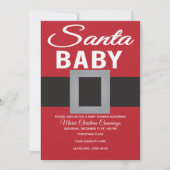 Invitation Santa Baby Christmas Time Baby Shower (Devant)