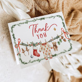 Invitation Santa Baby Clothesline Baby Shower Thank You