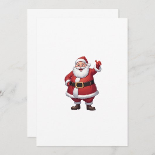 Invitation santa claus (Devant / Derrière)