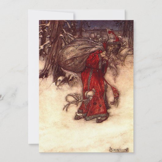 Invitation Santa Claus Arthur Rackham (Devant)