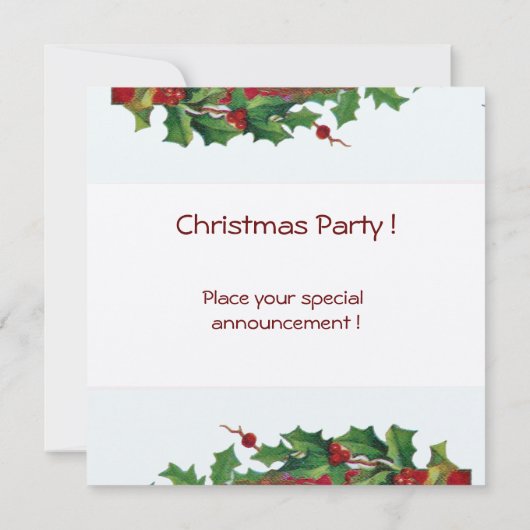 INVITATION SANTA CLAUS AVEC VIOLIN - PARTI NOËL (Dos)