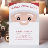 Invitation Santa Claus Cute moderne Noël Fête de Noël