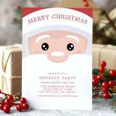 Invitation Santa Claus Cute moderne Noël Fête de Noël