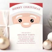 Invitation Santa Claus Cute moderne Noël Fête de Noël