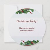 Invitation SANTA CLAUS JOUER HARP - PARTI DE NOËL Pearl (Dos)