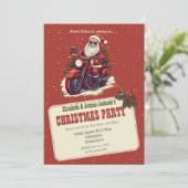 Invitation Santa Claus Monte Le Carton Du Vélo (Debout devant)