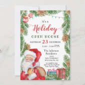 Invitation Santa Claus Noël Maison Ouverte En (Devant)