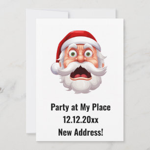 Invitation Santa Claus Nouvelle adresse Noël