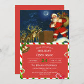 Invitation Santa Claus on the roof (Devant / Derrière)