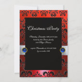 Invitation SANTA CLAUS, PETITE ANGEL & MERLIN Noël Party (Dos)