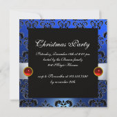 Invitation SANTA CLAUS, PETITE ANGEL & MERLIN Noël Party (Dos)