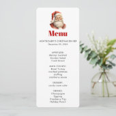 Invitation Santa Claus Retro Christmas Menu (Debout devant)