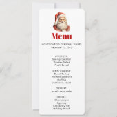 Invitation Santa Claus Retro Christmas Menu (Devant)