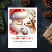 Invitation Santa Claus Rudolph Holiday Magic Cozy Winter Part