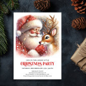 Invitation Santa Claus Rudolph Holiday Magic Cozy Winter Part