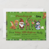 Invitation Santa, Elves, Deer & Snowman Gang Christmas (Devant)