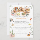 Invitation Santa Fe New Mexico Bachelorette Weekend Itinerary (Devant)