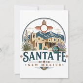 Invitation Santa Fe Nouveau-Mexique Architecture Adobe Sud-Ou (Dos)