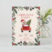 Invitation Santa Fête de Noël (Debout devant)
