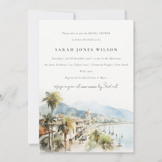 Invitation Santa Marta Colombia Landscape Bridal Shower