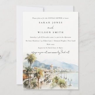 Invitation Santa Marta Colombia Landscape Couples Shower
