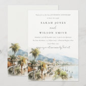 Invitation Santa Marta Colombia Landscape Wedding Anniversary (Devant / Derrière)