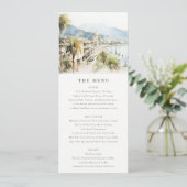 Invitation Santa Marta Colombia Landscape Wedding Menu Card (Debout devant)