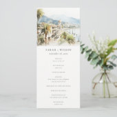 Invitation Santa Marta Colombia Landscape Wedding Program (Debout devant)