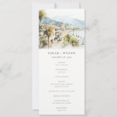 Invitation Santa Marta Colombia Landscape Wedding Program (Devant)
