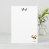 Invitation Santa Martini Monogram Thank You Cards (Debout devant)