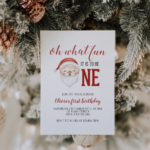 Invitation Santa Noël Premier Anniversaire