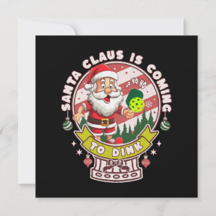 Invitation Santa Pickleball Noël, Drôle de Père Noël 