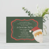 Invitation Santa qui regarde (Debout devant)