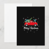 Invitation Santa Riding Christmas Tree Truck Hummingbird Chri (Devant / Derrière)