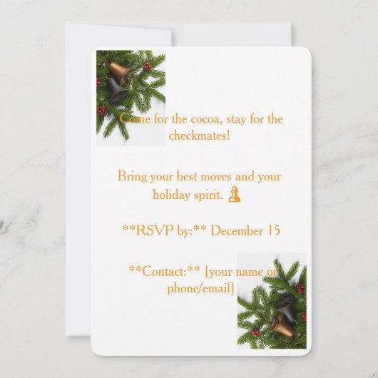 Invitation Santa’s Next Move – Funny Christmas Chess Party In (Dos)