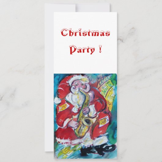 INVITATION SANTA & SAX, FÊTE DE NOËL (Devant)