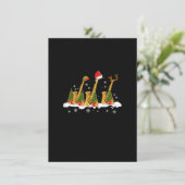 Invitation Santa Saxophone Christmas Lights Cute Instrument X (Debout devant)