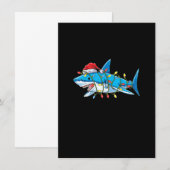 Invitation Santa Shark Christmas Lights Sharkma Tree Xmas Bo (Devant / Derrière)