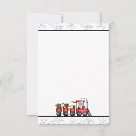 Invitation Santa Train Holiday stationery (Devant)