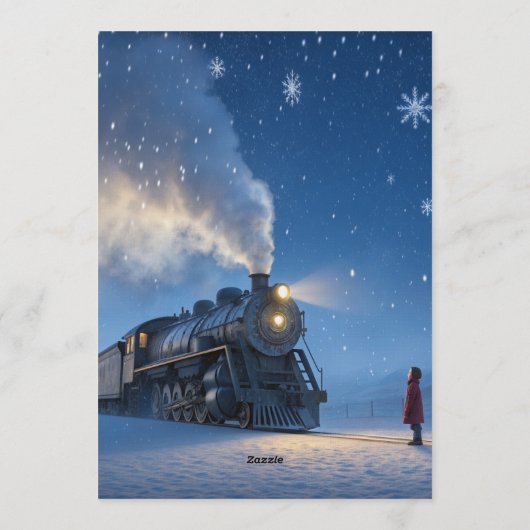 Invitation santa train polar express (Dos)