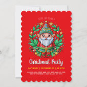 Invitation Santa's Enchanted Elf Christmas Party (Devant)