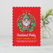 Invitation Santa's Enchanted Elf Christmas Party (Debout devant)