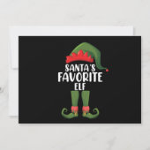 Invitation Santas Favori Elf Matching Famille Noël (Devant)