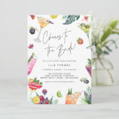 Invitation Santé | Cocktail Fête des mariées d'été (Debout devant)