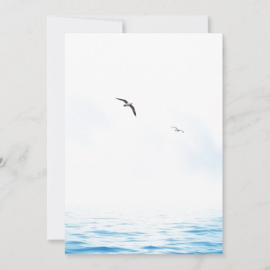 Invitation Santorin Grèce aquarelle destination mariage (Dos)