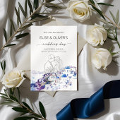 Invitation Santorin Grèce Mariage Destination été